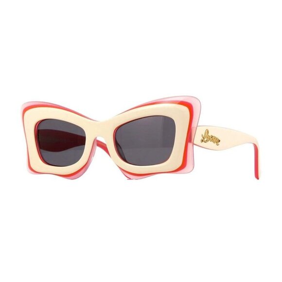 NWT LOEWE SUNGLASSES WHITE PINK WOMEN EYEWEAR LOEWE - Picture 1 of 4